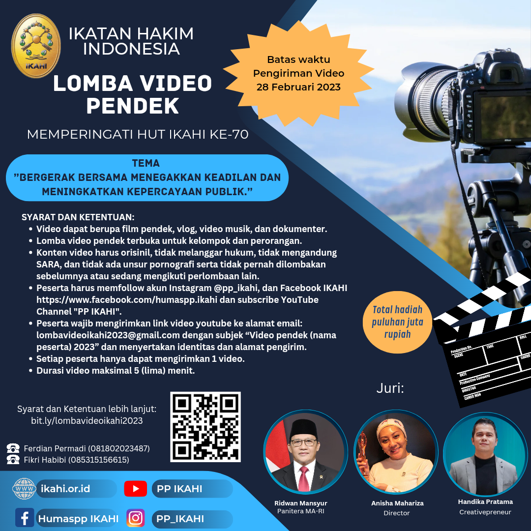 Lomba Video Pendek HUT IKAHI Ke-70 Tahun 2023