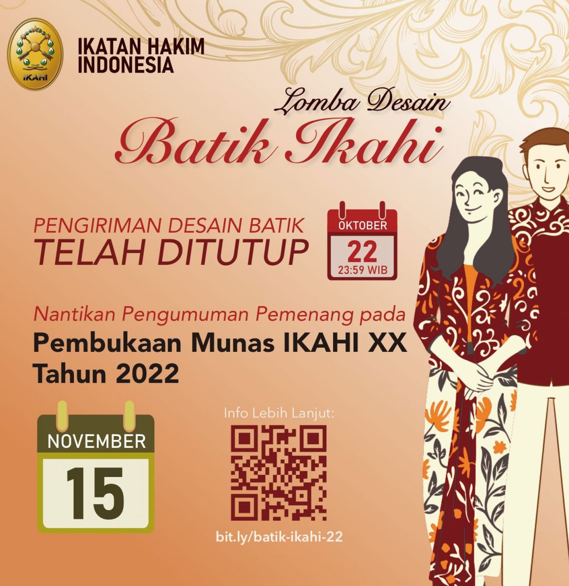 Lomba Desain Batik IKAHI telah ditutup 22 Oktober 2022